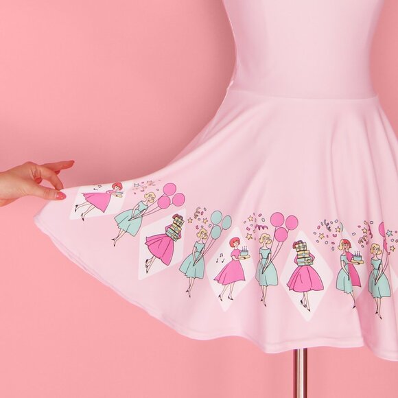 Kate Gabrielle Happy Birthday novelty print sample dress size Small - Picture 1 of 5